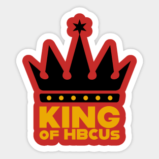 King Of HBCUs Black/Gold Logo Tee Sticker